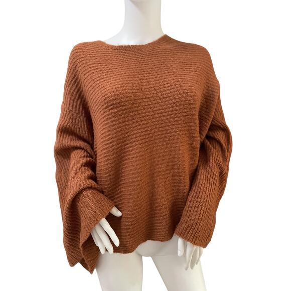 Flare Sleeve Sweater, Oversized, Boxy, Soft Rust Knit, BP., Ladies Large - Picture 4 of 7